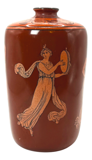 Athenian Ware Miniature Vase with Classical Greek Figures by George Jones, 1890s