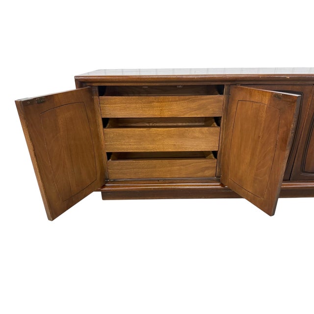 Mid-Century Modern Broyhill Emphasis Walnut Storage Cabinet For Sale In Philadelphia - Image 6 of 7