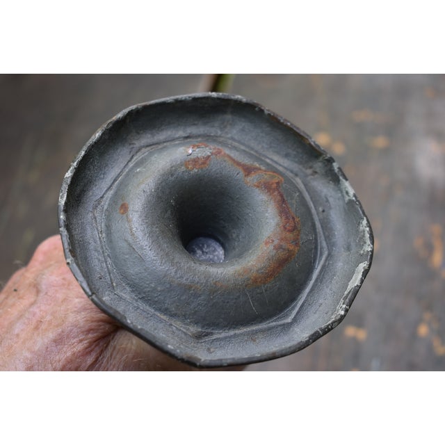 Pewter Dutch Candlestick For Sale - Image 4 of 4