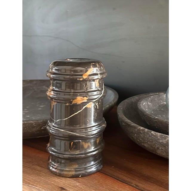Italian Polished Portoro Marble Relic Accessory For Sale - Image 4 of 9