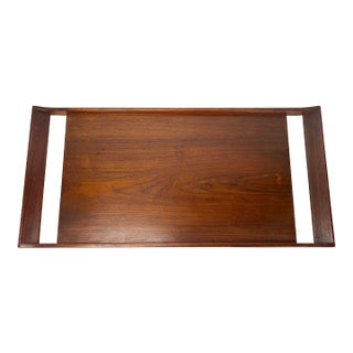 Mid Century Large Monumental Danish Teak Tray For Sale