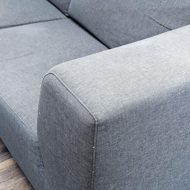 Eq3 Morten Dark Grey 4-Seat Sectional Sofa With Left Chaise For Sale In San Francisco - Image 6 of 8