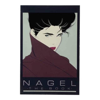 1985 "The Book" Art Deco Style Portrait Mirage Editions Poster by Patrick Nagel, Framed For Sale