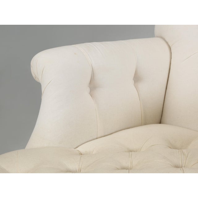 Antique French Chaise Tufted Upholstery Ready for Upholstery For Sale - Image 12 of 12