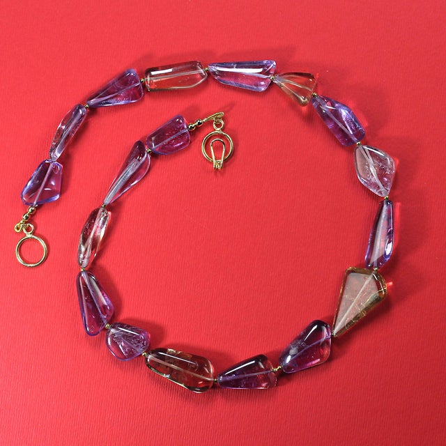 2020s Ajd 18 Inch Free Form Ametrine Necklace For Sale - Image 5 of 5