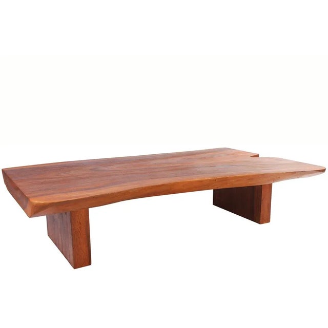 Organic Modern Natural Split End Living Edge Coffee Table For Sale In Greensboro - Image 6 of 6