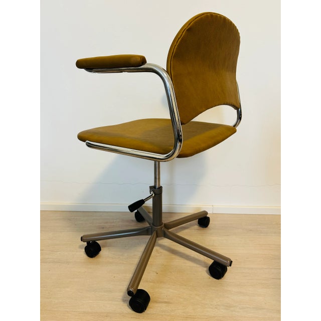 Vintage Mustard Office Desk Chair by Kovona, 1970s For Sale - Image 9 of 10