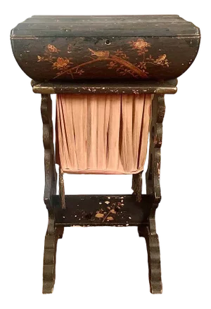 French Lacquered Work Table, 1850