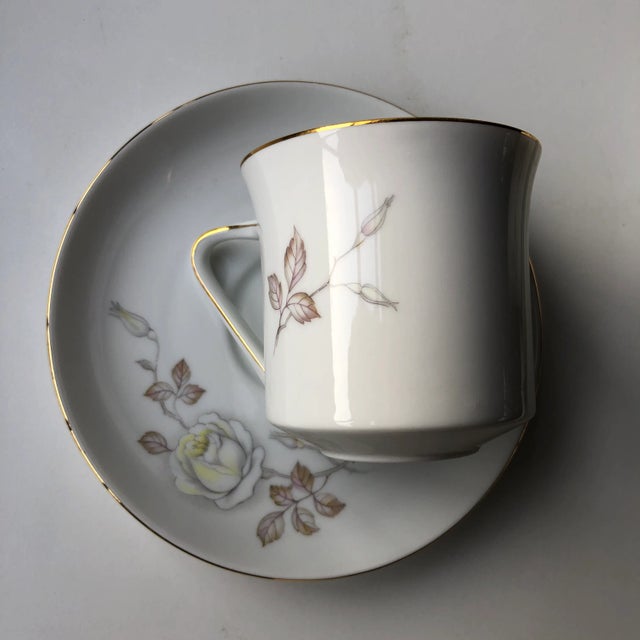 Victorian 1960s Johann Haviland Sweet Heart Rose Cups & Saucers Set- 6 Pieces For Sale - Image 3 of 6