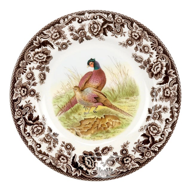 Spode Woodland Salad Plate 8", Pheasant Chairish