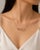 Modern 14K Rose Pink Gold Champagne Diamond Lariat Bar Pendant Necklace For Sale - Image 3 of 3