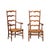 French 1890s Fruitwood Ladder Back Chairs with Straw Seats and Turned Legs - A Pair For Sale - Image 4 of 11