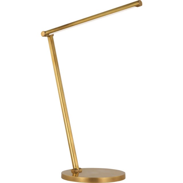 Modern Kelly Wearstler by Visual Comfort Signature Cona Desk Lamp in Antique-Burnished Brass For Sale - Image 3 of 3