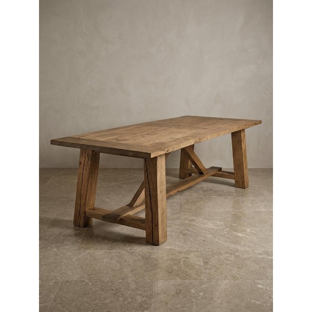 Vintage Farmhouse Table in Oak, 1995, in Very Good conditions. Designed before 1890 This piece has an attribution mark, I...