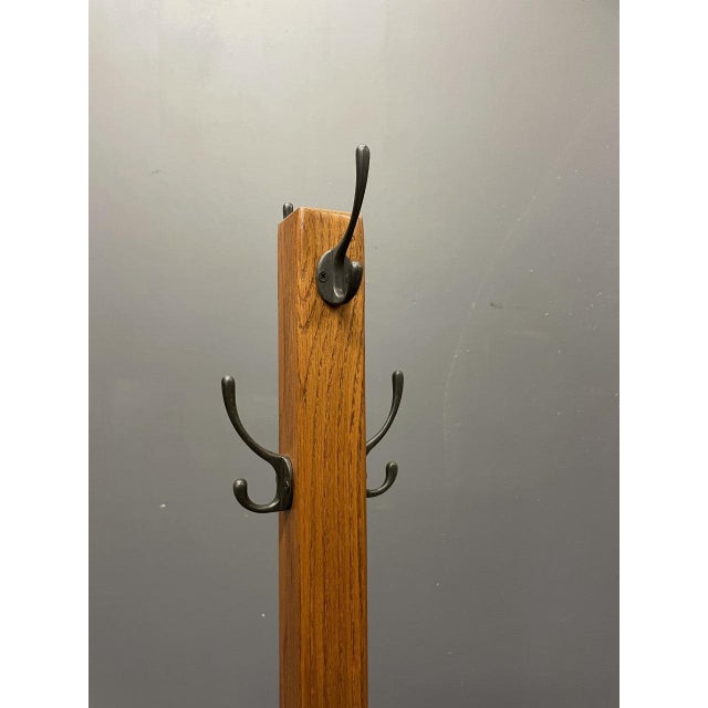 Mission Mission Coat Rack With Umbrella Stand Walnut Stain For Sale - Image 3 of 7