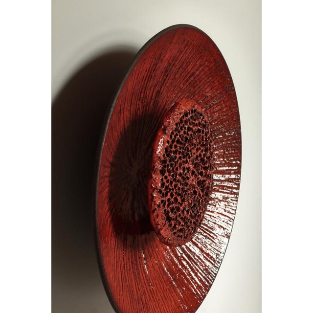 Scandinavian Modern Huge Ceramics Sun Wall Sconce attributed to Sejer Denmark, 1960s For Sale - Image 10 of 15
