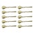 Set of 10 Polished Brass Spoon Shaped Cabinet Pulls For Sale