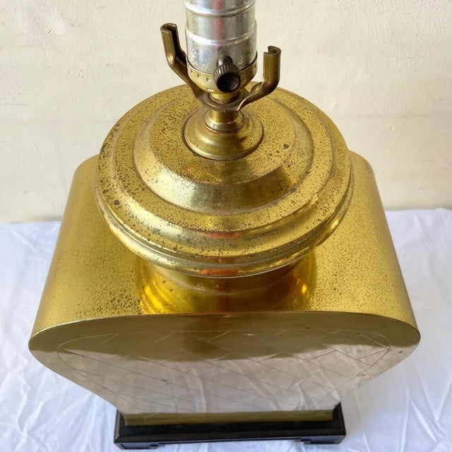 Vintage Regency Golden Table Lamp For Sale - Image 4 of 11
