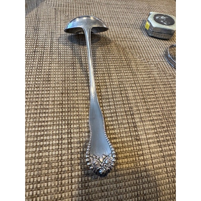 Gorham Antique Gorham "Lancaster" Sterling Silver Soup Ladle. Monogram of "L De L" For Sale - Image 4 of 7