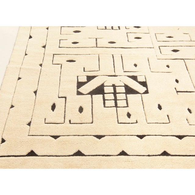Contemporary Scandinavian Beige Carpet "Skvattram" by Doris Leslie Blau For Sale - Image 4 of 9