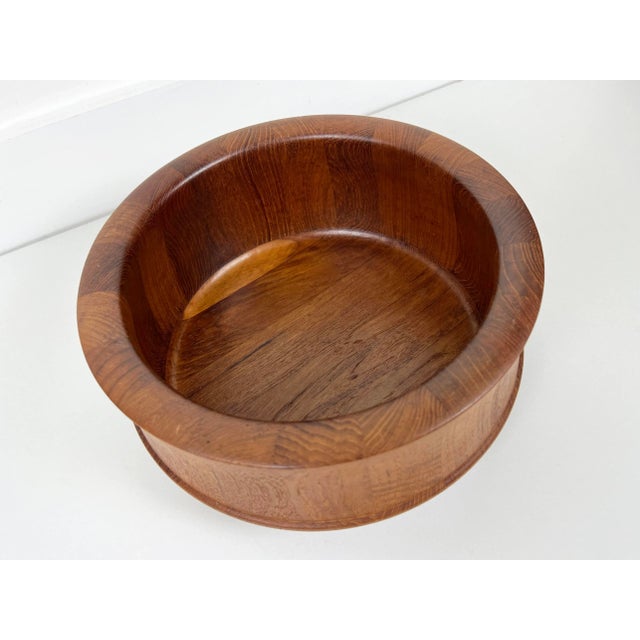 Wood Large Danish Teak Bowl by Richard Nissen For Sale - Image 7 of 11