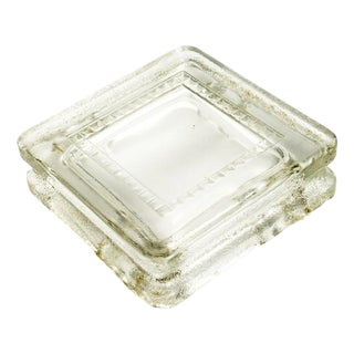 Glass Block Ashtray in the style of Le Corbusier, France, 1930s For Sale