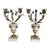 18th Century French Louis XVI Fire Gilt Bronze & White Marble Candelabra - A Pair For Sale