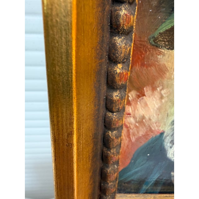 Gold Signed Oil Painting of Older Bavarian Man, Framed For Sale - Image 8 of 12