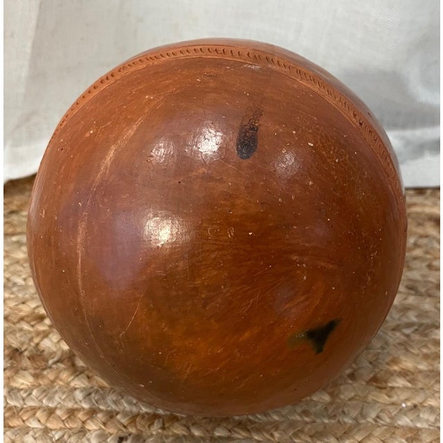 Authentic Vintage Handmade African (Ethiopian) Red Jebena - Traditional Clay Coffee Pot For Sale In Tampa - Image 6 of 9