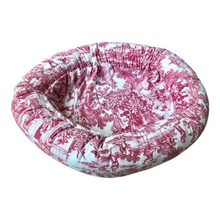 Custom 'Toile De Jouy' Cotton Dog Bed For Sale