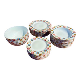 1990s Andy Warhol "Marilyn Monroe Some Like It Hot”Dinner Service for 10, Plus Serving Bowls- 32 Pieces For Sale