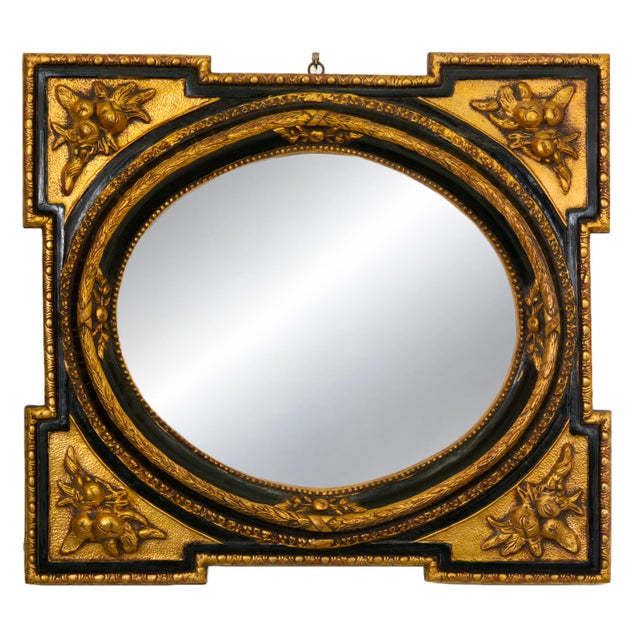 Vintage Neoclassical Empire Italian Giltwood Mirror with Fruit and Laurel Motifs, 1970s For Sale - Image 10 of 10