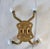 Vintage Brass and White Porcelain 4-Hook Wall Mount Coat or Hat Hanger For Sale In Milwaukee - Image 6 of 8