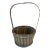 Vintage Bamboo Basket With Handle For Sale
