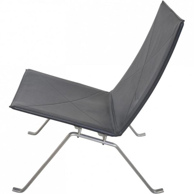 Vintage PK22 Chair in Black Aura Leather by Poul Kjærholm, 2000s For Sale - Image 9 of 13