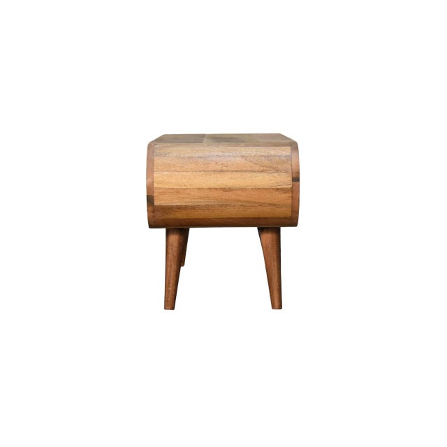 Light Oak-Finish Mango Wood Scandinavian Coffee Table For Sale - Image 4 of 8