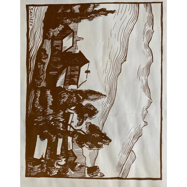 Fred Fay, Savièze, 1950s, Engraving For Sale