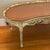 Wood 1940s French Provincial Style Kidney-Shaped 5 Leg Coffee Table With Inlaid Marquetry Top and Glass Overlay For Sale - Image 7 of 18