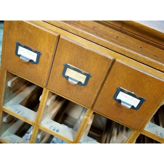 1940s Oak Cabinet with 40 Drawers, Germany, 1930s or 1940s For Sale - Image 5 of 18