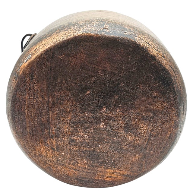 Copper 19th Century Primitive Copper Cauldron Vessel With Hand-Forged Iron Handle 12" For Sale - Image 8 of 10