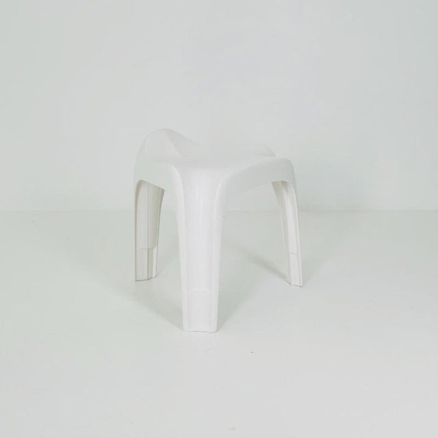 Mid-Century Modern Space Age White Taboret Stool by Alexander Begge for Casala, 1970s For Sale - Image 5 of 11