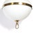 Mid-Century Modern Murano Glass & Brass Banded Detailed Pendant Chandelier For Sale - Image 11 of 18