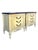 Vintage French Provincial Style Pair Nightstands or End Accent Side Tables Quality pieces these are cream and blue tones...