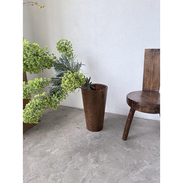 Carved Wooden Umbrella Stand, 1950s For Sale - Image 3 of 18