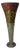 Vintage Mosaic Glass Trumpet Vase For Sale