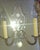 1940's Hollywood Regency Eglomise Floral Mirror Back W/ Bronze Wall Sconces a - Pair For Sale - Image 9 of 12