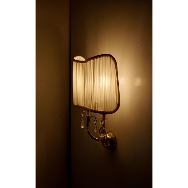 Brass Wall Lights with Glass Crystal Decorations, Austria, 1936, Set of 2 For Sale - Image 15 of 18