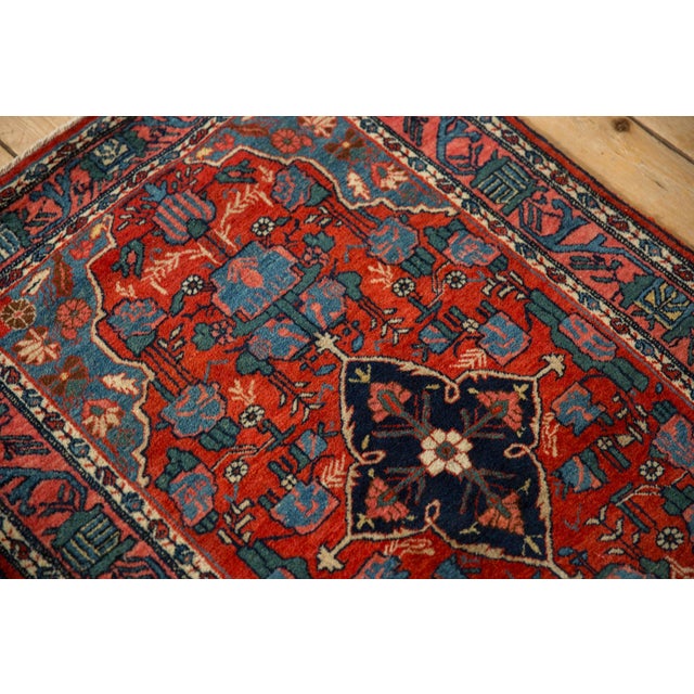 Old New House 1940s Vintage Persian Bijar Floral Multicolor Wool Rug For Sale - Image 4 of 11