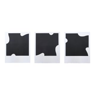 Contemporary Abstract Engravings Printed on Deckle-Edged BFK Rives Paper "14r4 1-2-3" by Pierre Muckensturm For Sale