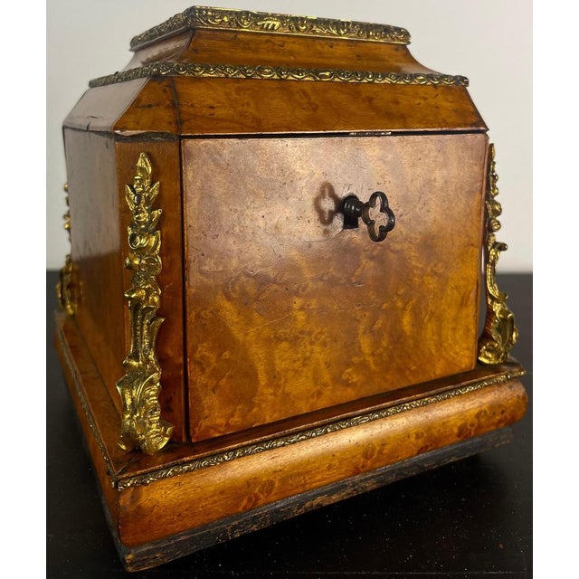 Traditional 19th Century Restauration Wooden Box with Key, France, 1850s For Sale - Image 3 of 15